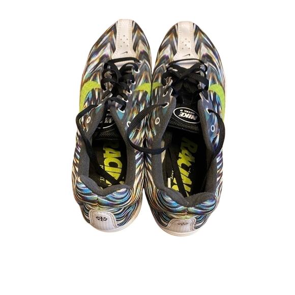 Women's 10.5 NIKE Rival D Running Spike Racing Running Shoe Colorful Neon Track - Picture 4 of 8